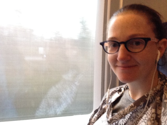 Pumping on a train bound for Geneva, October 2014.